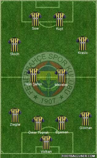 Fenerbahçe SK Formation 2012