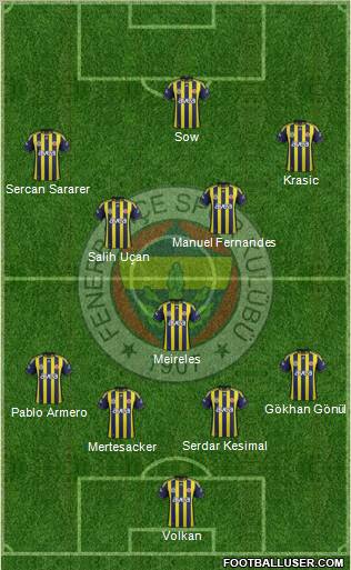 Fenerbahçe SK Formation 2012