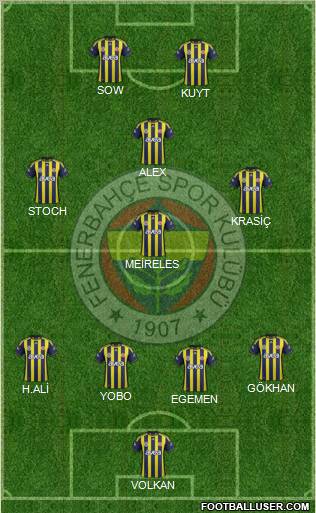 Fenerbahçe SK Formation 2012