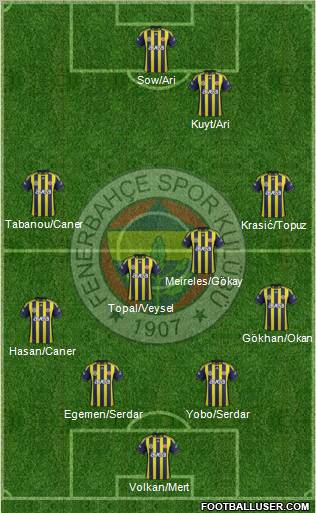 Fenerbahçe SK Formation 2012