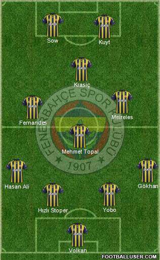 Fenerbahçe SK Formation 2012