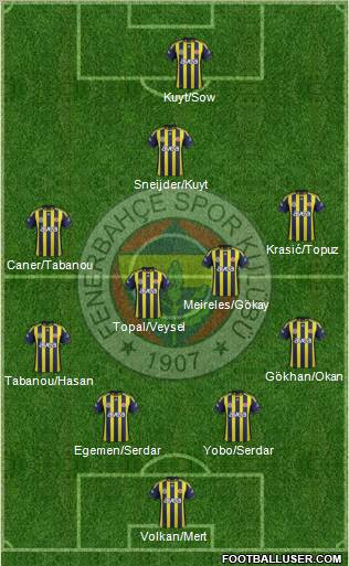 Fenerbahçe SK Formation 2012