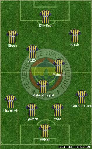 Fenerbahçe SK Formation 2012