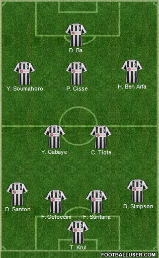 Newcastle United Formation 2012