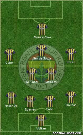 Fenerbahçe SK Formation 2012