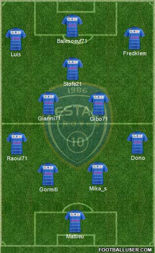 Esperance Sportive Troyes Aube Champagne football formation