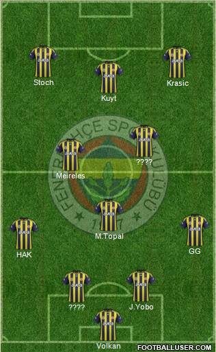 Fenerbahçe SK Formation 2012