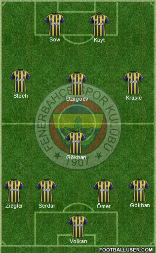 Fenerbahçe SK Formation 2012