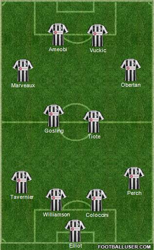 Newcastle United Formation 2012