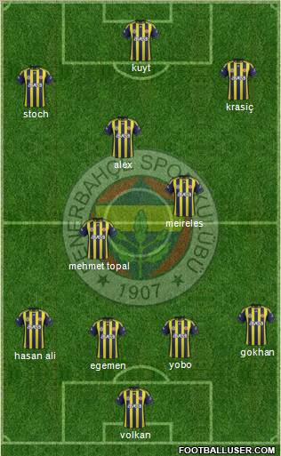 Fenerbahçe SK Formation 2012
