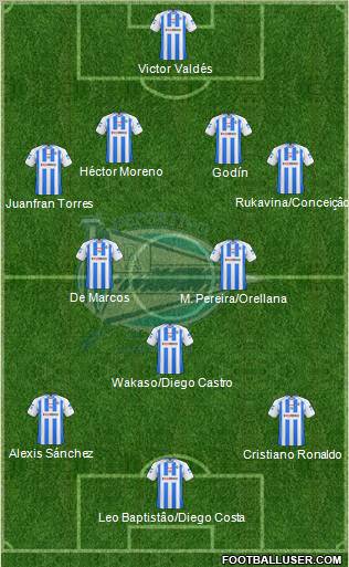 D. Alavés S.A.D. 4-2-1-3 football formation