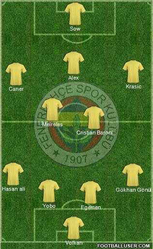 Fenerbahçe SK Formation 2012