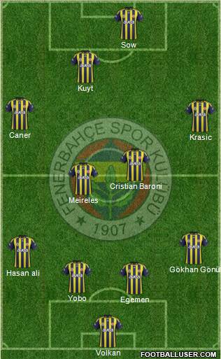 Fenerbahçe SK Formation 2012