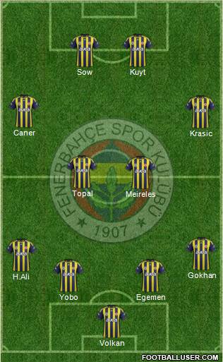 Fenerbahçe SK Formation 2012