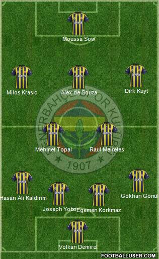 Fenerbahçe SK Formation 2012