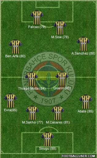 Fenerbahçe SK Formation 2012
