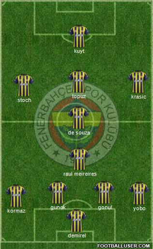 Fenerbahçe SK Formation 2012