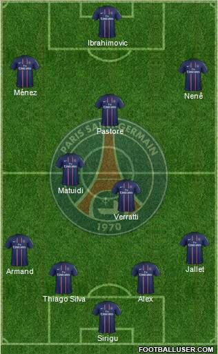 Paris Saint-Germain Formation 2012