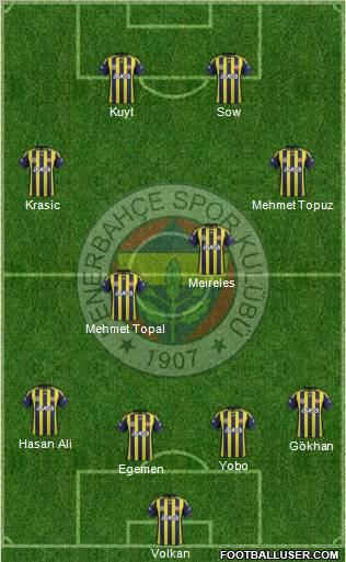 Fenerbahçe SK Formation 2012