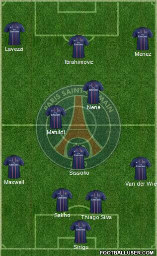Paris Saint-Germain Formation 2012