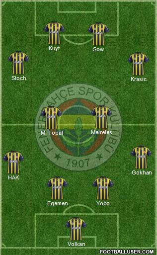 Fenerbahçe SK Formation 2012