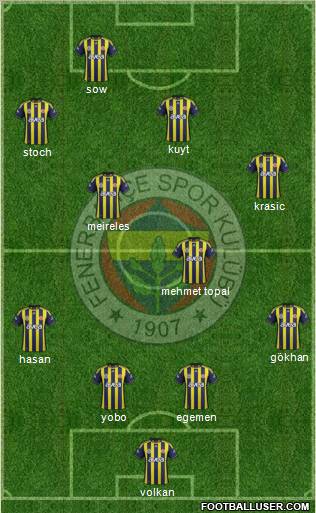 Fenerbahçe SK Formation 2012