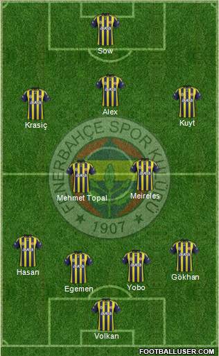 Fenerbahçe SK Formation 2012