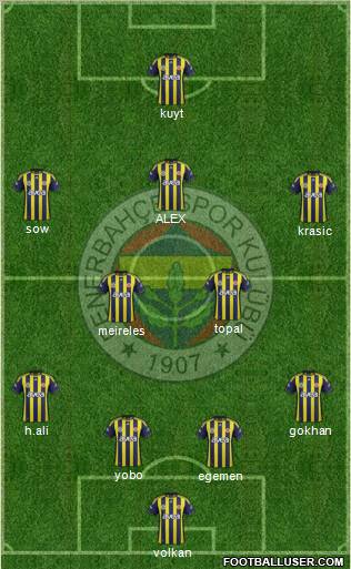 Fenerbahçe SK Formation 2012