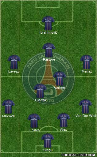 Paris Saint-Germain Formation 2012