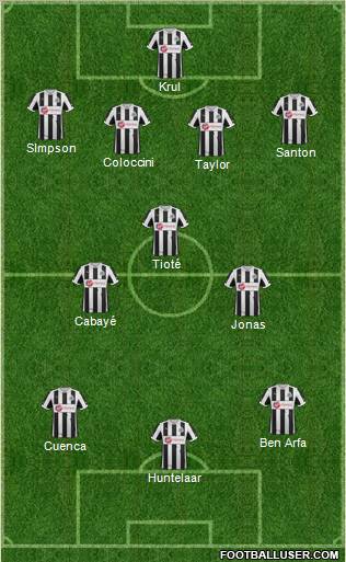 Newcastle United Formation 2012