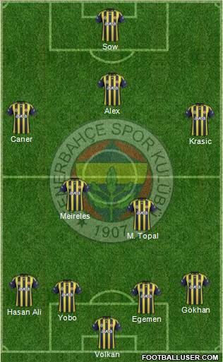 Fenerbahçe SK Formation 2012
