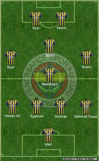 Fenerbahçe SK Formation 2012