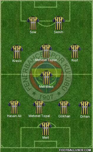 Fenerbahçe SK Formation 2012