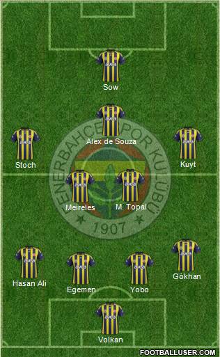 Fenerbahçe SK Formation 2012