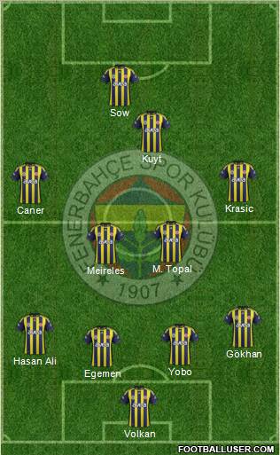 Fenerbahçe SK Formation 2012