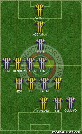 Fenerbahçe SK Formation 2012
