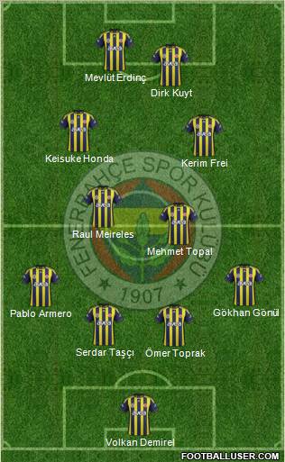 Fenerbahçe SK Formation 2012