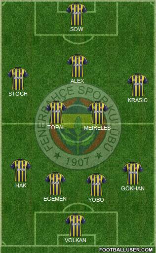 Fenerbahçe SK Formation 2012
