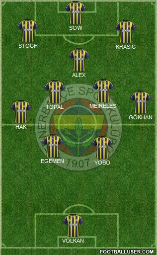 Fenerbahçe SK Formation 2012
