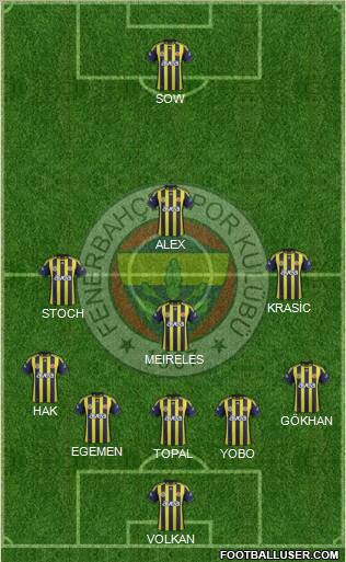 Fenerbahçe SK Formation 2012