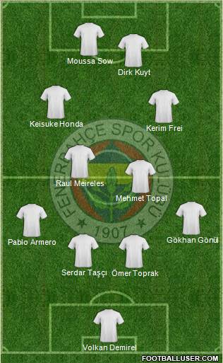 Fenerbahçe SK Formation 2012