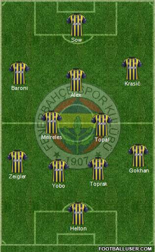 Fenerbahçe SK Formation 2012