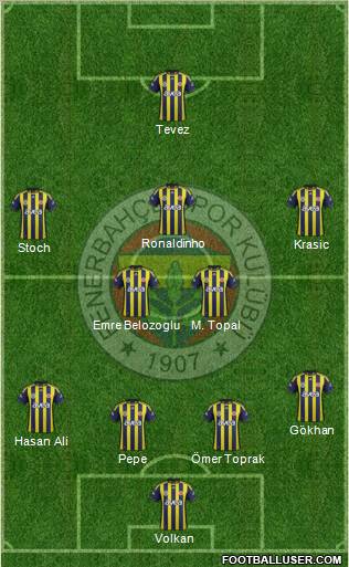 Fenerbahçe SK Formation 2012