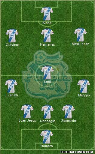 Club Puebla de la Franja football formation