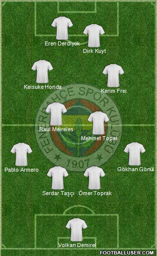 Fenerbahçe SK Formation 2012