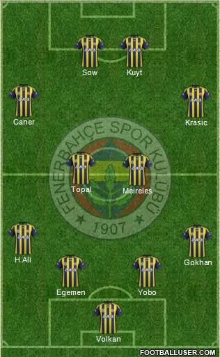 Fenerbahçe SK Formation 2012