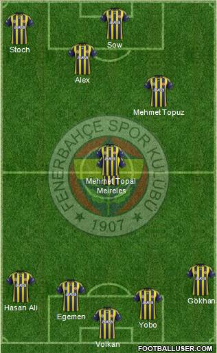 Fenerbahçe SK Formation 2012
