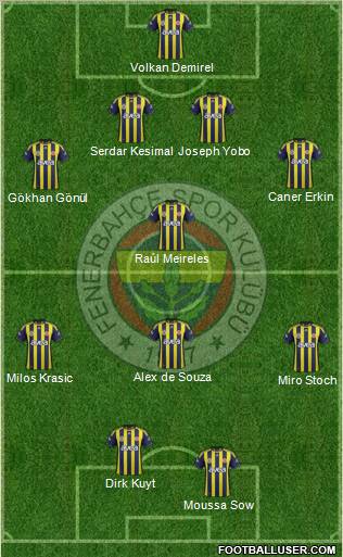Fenerbahçe SK Formation 2012