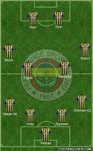 Fenerbahçe SK Formation 2012