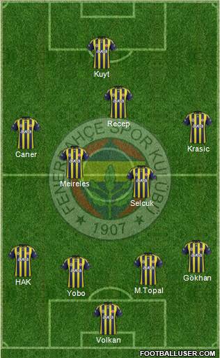 Fenerbahçe SK Formation 2012